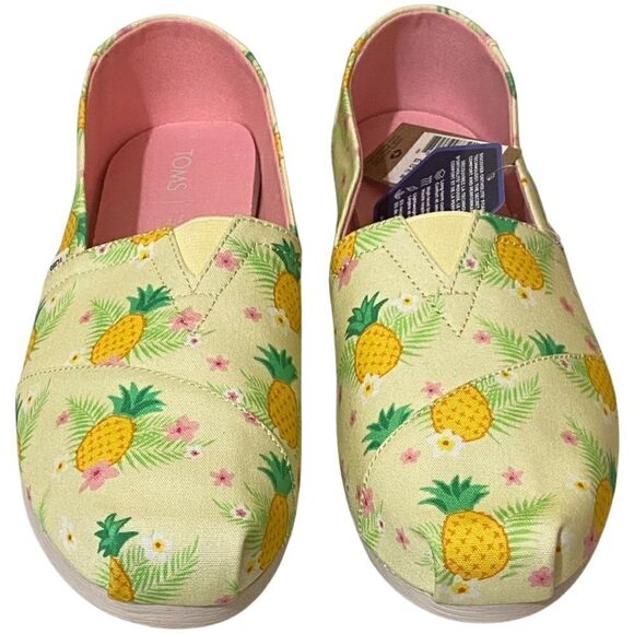 🍍 Summer Fruits TOMS Alpargata OrthoLite Lemonade Pineapple Paradise Print Shoes - Picture 3 of 10